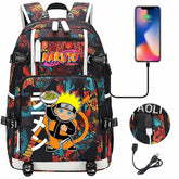 Naruto Backpack Travel Backpack Naruto School Bag with USB Charging Port